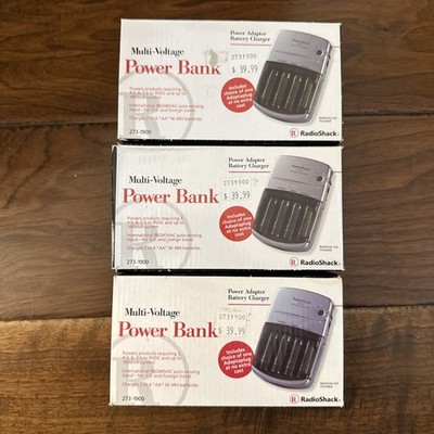 (3) Radioshack Multi-voltage Power Bank  Power Adapter Battery Charger 273-1900