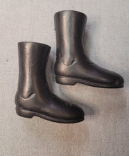 Vintage Ideal 1966 Captain Action Original Black Phantom Boots -- PAIR
