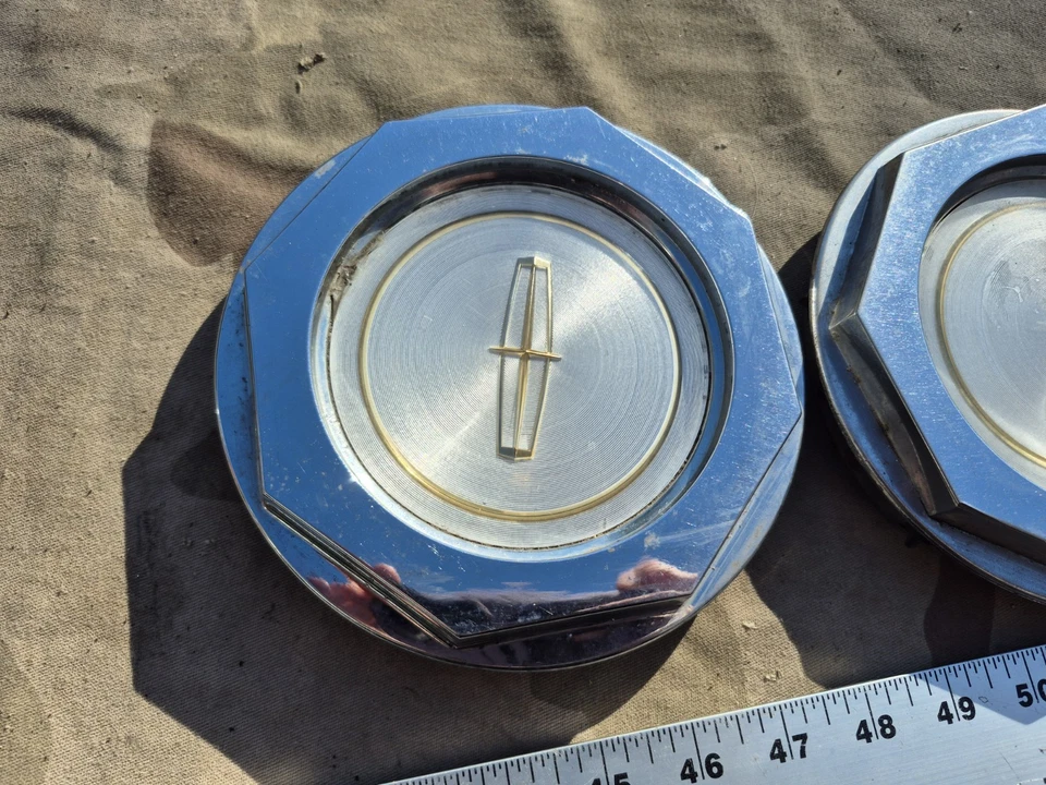 (2) Lincoln Town Car Continental 1982-1990 cromo tapa central tuerca hexagonal centro  Foto 3 de 4