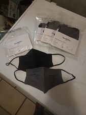 5 pks of 2 10 Goodfellow Adult Reusable Fabric Face Masks Grey Blk filter pocket