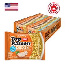 Nissin Top Ramen Noodle Soup, Chicken, 3 Ounce (Pack of 24)