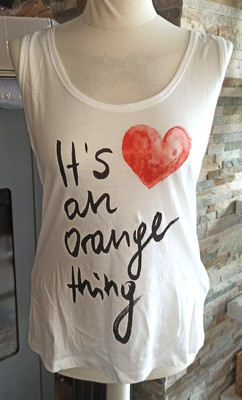 HUGO BOSS * BOSS ORANGE * AchselShirt Shirt Top WEIß * Gr. L _(e)