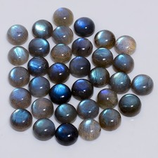 100 Natural Labradorite Round Cabochon Gemstone Lot 20 Ct. 9X9X4 mm EEL-17