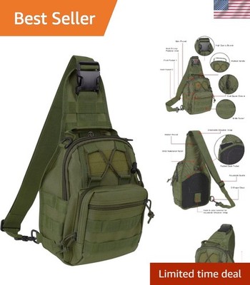 Compact Molle Sling Shoulder Backpack - Waterproof Daypack for Outdoor Adventure