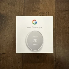 Google G4CVZ Nest Smart Thermostat, 4th Generation Snow, Factory Sealed GA01334