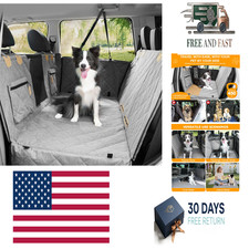 Dog Car Seat Cover for Back Seat, Hard Bottom Back Seat Extender for Dogs