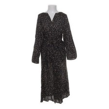 H&M, Maxikleid, Größe: L, Schwarz/Mehrfarbig, Baumwolle, Damen #zFo