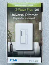 NEW SEALED Eaton Smart Home Z-Wave Plus Universal Dimmer RF9643-NDW