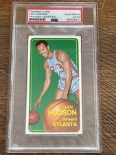 1970-71 1970 Topps Lou Hudson (d. 2014) PSA/DNA signed autographed RARE LOW POP