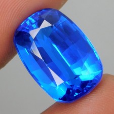 15.30 Ct Certified Natural Blue Tanzania Tanzanite Cushion Cut Loose Gemstone