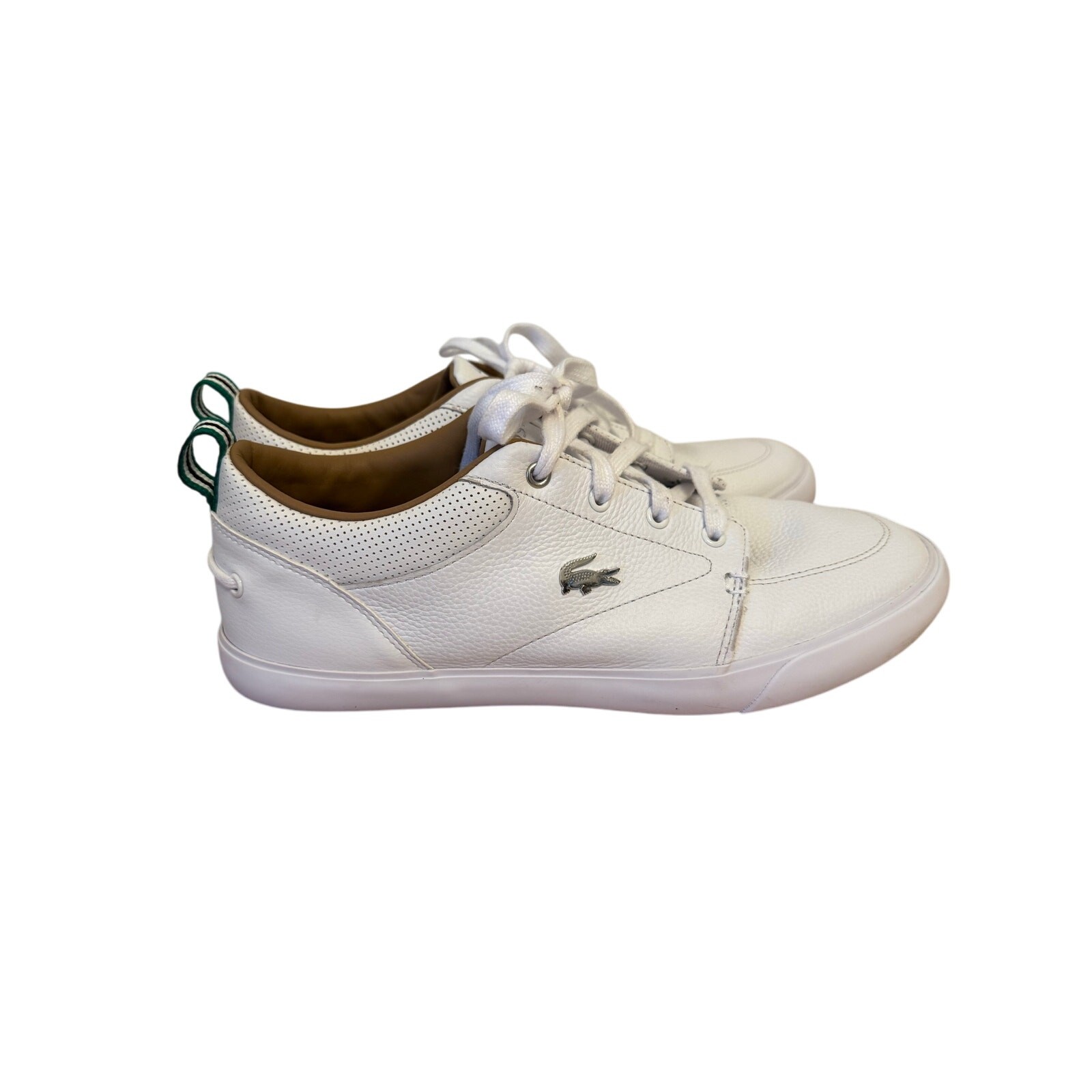 Lacoste Bayliss 119 1 U White Leather Boat Sneaker Men’s Size 8.5