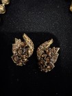 Trifari Crown Brown Rhinestone Earrings & Trifari Aurora Borealis Choker — photo 2