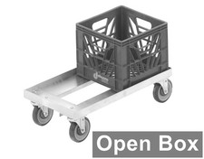 Chariot porte-caisse à lait/caisse à lait en aluminium 14,25"x27,25" Channel Manufacturing - NEUF