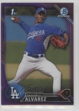 2016 Bowman Chrome Prospects Purple Refractor 250/250 Yadier Alvarez #BCP5 7at