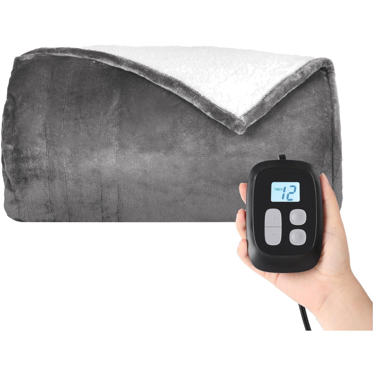 Heated Electric Blanket Queen Size 84''x90'', Dual Controlle
