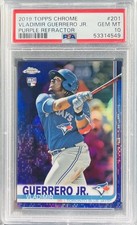 2019 Topps Chrome Purple Refractor 196/299 Vladimir Guerrero Jr PSA 10 Rookie RC