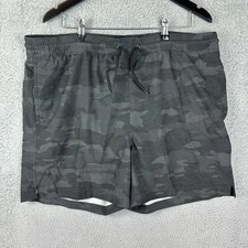Wave Zone Shorts Mens Large Gray Camo Drawstring Swim Trunks Boardshorts Pockets