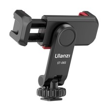ULANZI Universal Phone Tripod Mount with Cold Shoe Mount, Rotates and Adjusta...