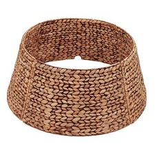 CENBOSS Rattan Christmas Tree Collar, Wicker Tree Skirt 24 inch Brown Wash