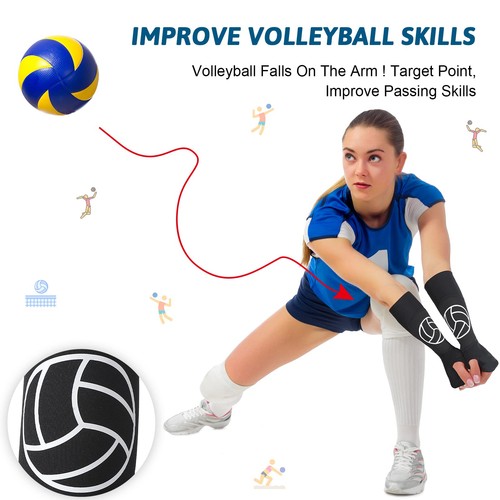 Minatee Volleyball Arm Sleeves Passing Hitting 12 Zoll, weiß und schwarz  - Bild 4 von 6