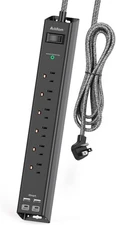 Surge Protector Power Strip, Extension Cord with 6 AC Outlets 4 USB,2 USB-C Port