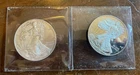 2018-W & 2017-W American Silver Eagle $1  Damaged finish - READ Description