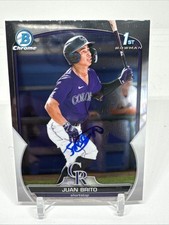 2023 BOWMAN Chrome 1ST Cleveland Guardians JUAN BRITO #BCP-77 SIGNED