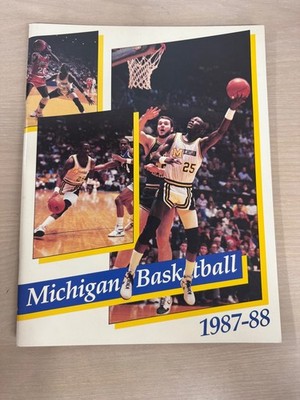 Michigan Basketball Magazine 1987-1988 Program Guide NCAA Wolverines College