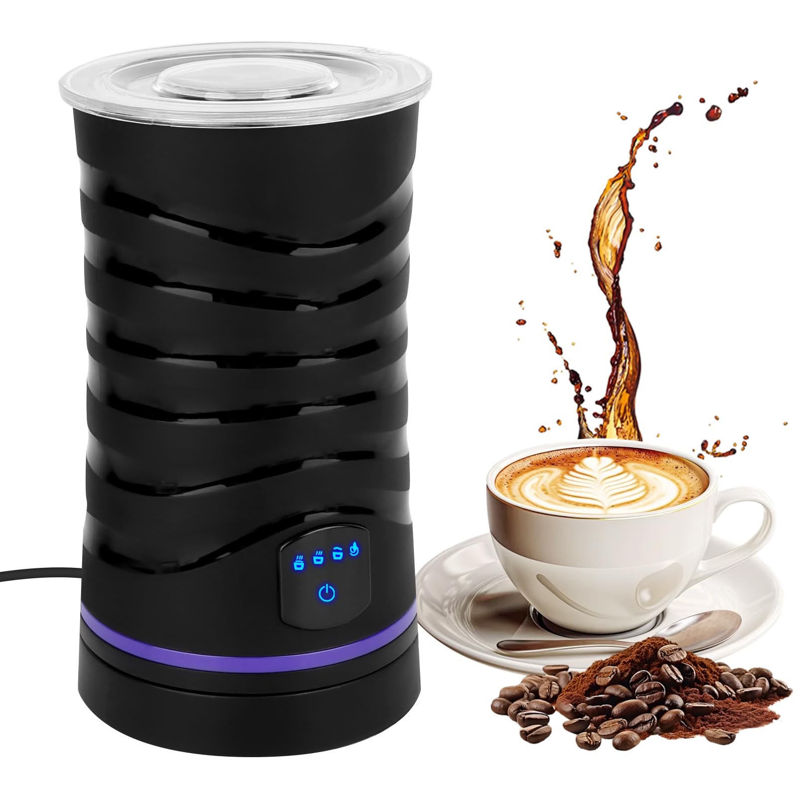 Montalatte Elettrico Design: Schiumalatte 4 in 1 per Latte Art Casa