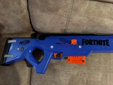 Hasbro Nerf Fortnite BASR - R BI Blue And Orange Missing Scope Tested/ Works