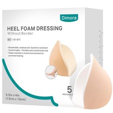 Dimora Heel Foam Dressing, Non-Adhesive Hydrophilic Pads, Highly Absorbent 5....