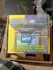 Microvision 8" Flip Down Monitor W/ Dome Lights Screen Vehicle Mtv-rf8tft NEW
