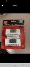 Shop Basics 2 Pack Digital Timer Indoor and Outdoor Plug In Programmable Timer