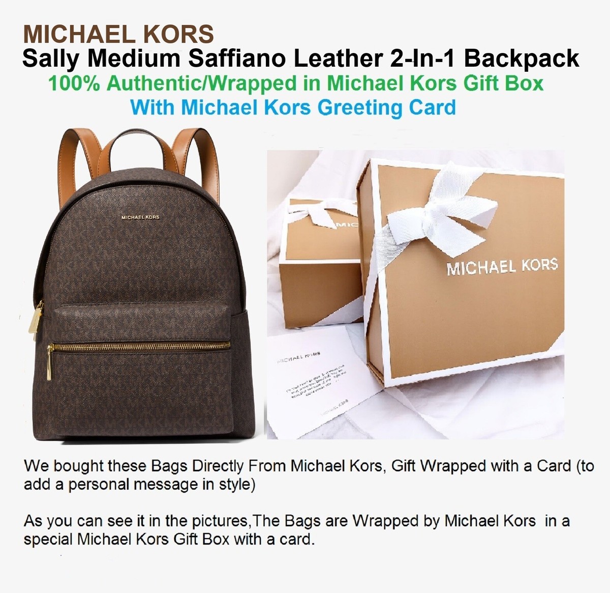 MICHAEL KORS Sally Medium Saffiano Leather 2-In-1 Backpack