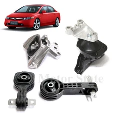 Fits 06-10 Honda Civic 1.8L AT Engine Motor. Trans Mounts Kit 4PCS With Support