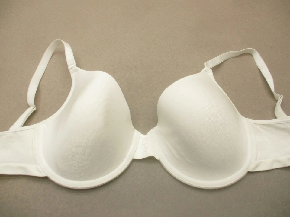 Sujetador Demi 38C Barely There para mujer blanco ligeramente forrado con aros cierre trasero 10D Foto 2 de 4