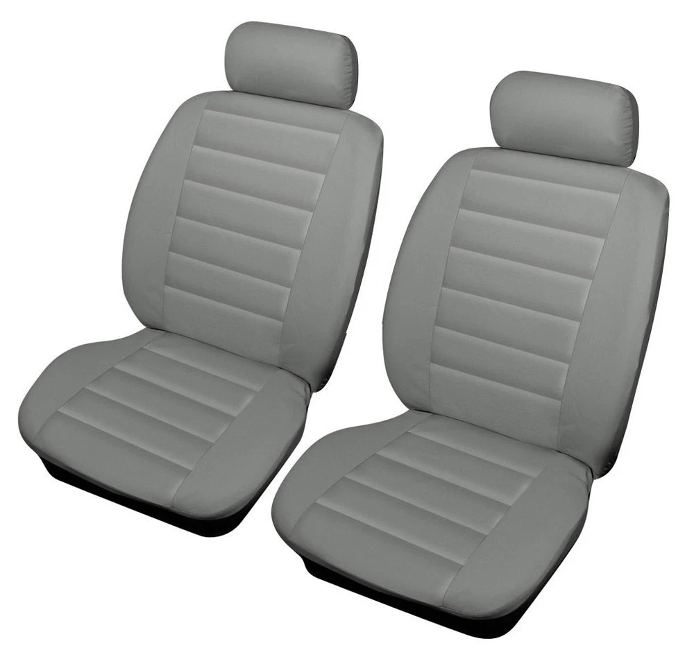 MG TF 02 05 GREY Front Leather Look SPORT Car Seat Covers Airbag Ready
