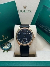 Rolex 1908 NEW 2024 52508 Yellow Gold Case Alligator Leather Strap Open Caseback