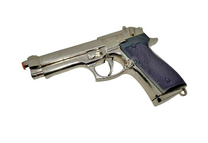Denix Beretta M92 Non-Firing Replica Gun Prop - Nickel Finish