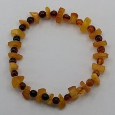 Natural and Genuine BALTIC AMBER Stretch Bracelet Poland 0152