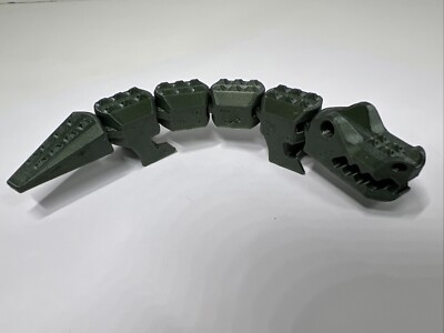 Segmented Alligator 6  Long Figure 3D Printed by Hypnotic Toys New