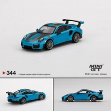 Mini GT 1:64 Model Car Porsche 991 GT2 RS Alloy Die-cast Vehicle - LHD Blue