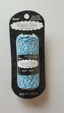 Darice BT100 2-Ply Bakers Cotton Twine, 410-Feet Blue/White