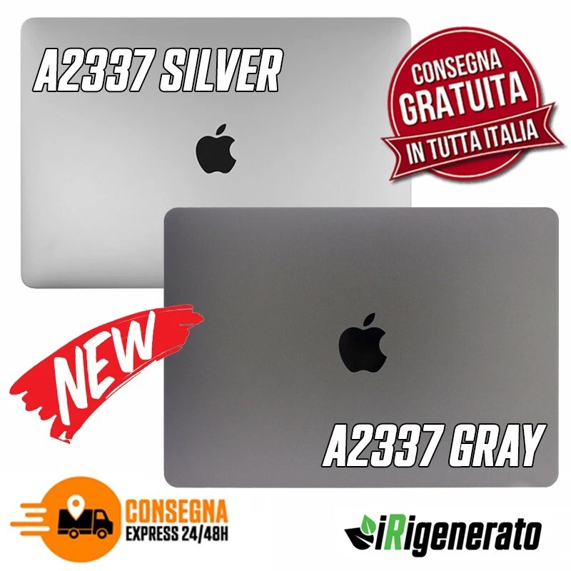 Display A2337 M1 2020 Macbook Air 13.3 schermo Apple OEM Silver/Gray