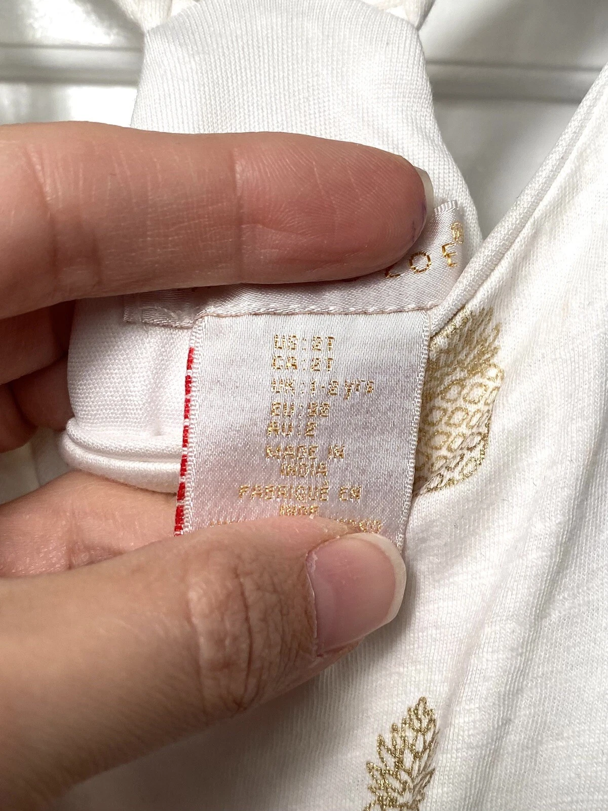 OFF WHITE Abito bambina tg 2T bianco sporco oro stampa ananas Maggie & Zoe us intime ottimeioni condizio