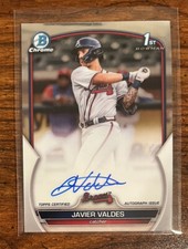 2023 Bowman Chrome Javier Valdes 1st Bowman Auto Atlanta Braves