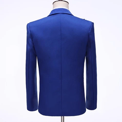 Men Sequin Flower Rhinestone Coat Slim Fit Jacket Suit Blazer Wedding Party Top - Picture 7 of 15