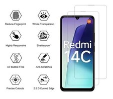 2 Pezzi Pellicola Vetro Temperato  Protettiva  schermo per  XIAOMI Redmi 14C