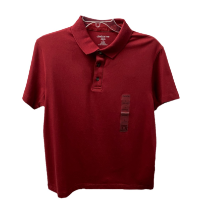 Liz Claiborne Womens Polo Shirt Red Short Sleeve Collared Stretch Slim Fit  S New | eBay