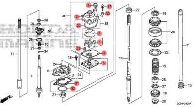 06193-ZX2-C00 Honda Marine Complete Water Pump Rebuild Kit 200D